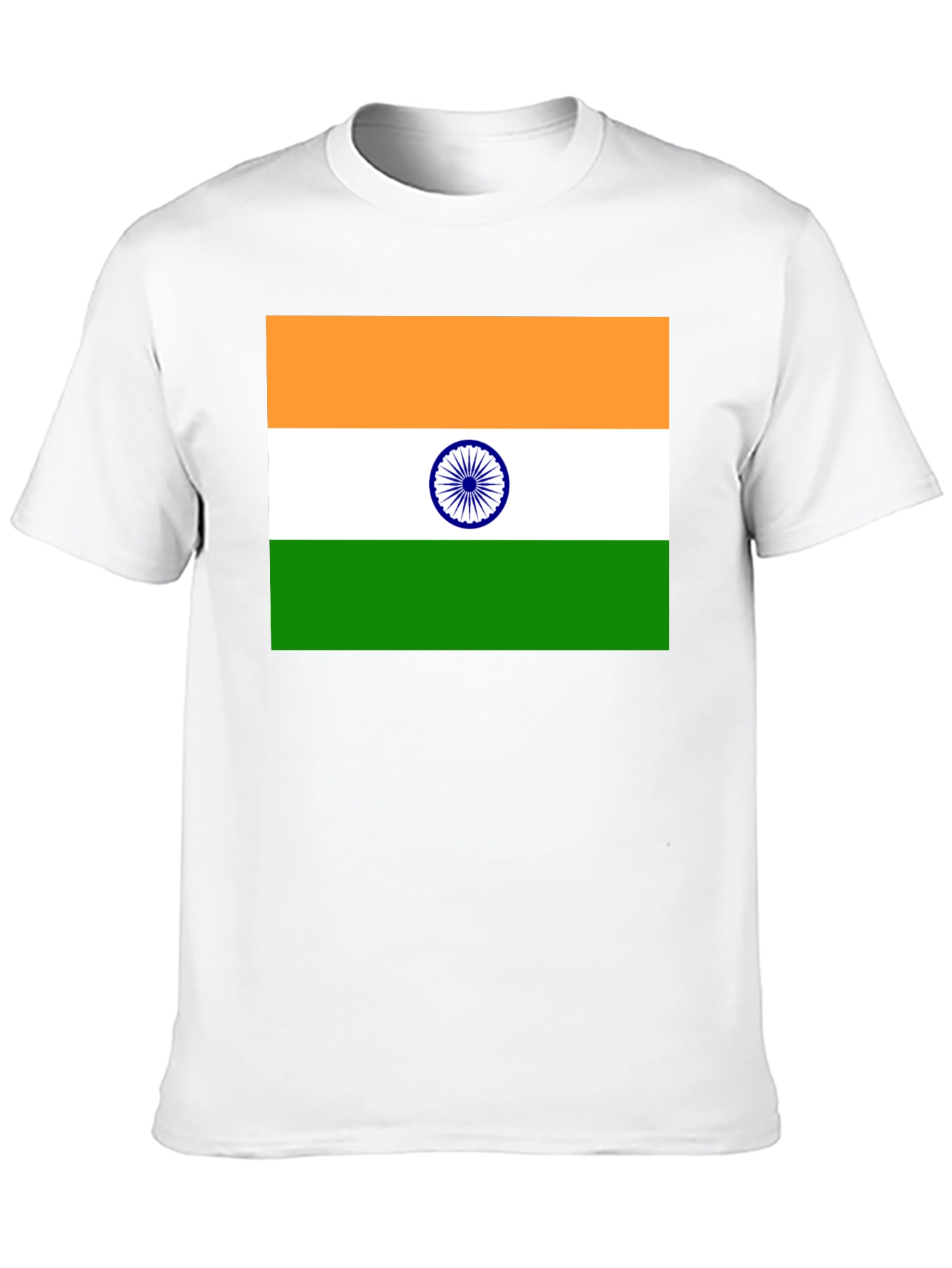 India Flag Graphic T-Shirt - Black Cotton Blend