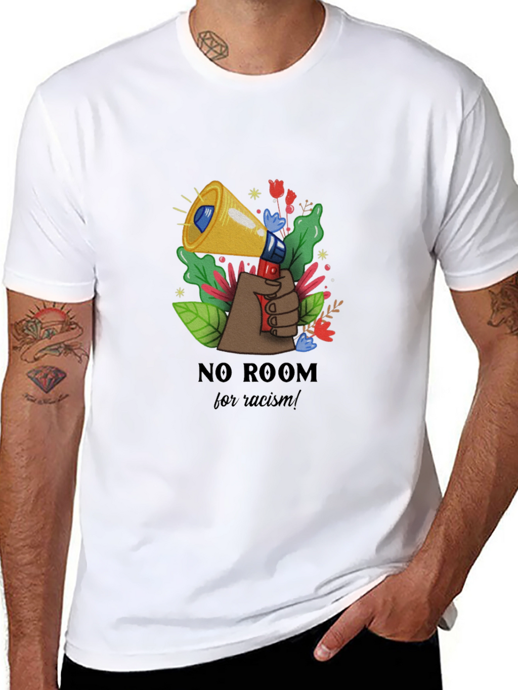 No Room for Racism Black T-Shirt