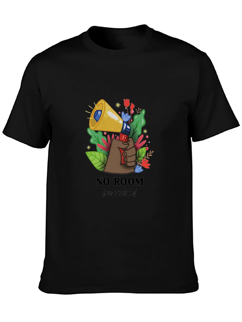 No Room for Racism Black T-Shirt