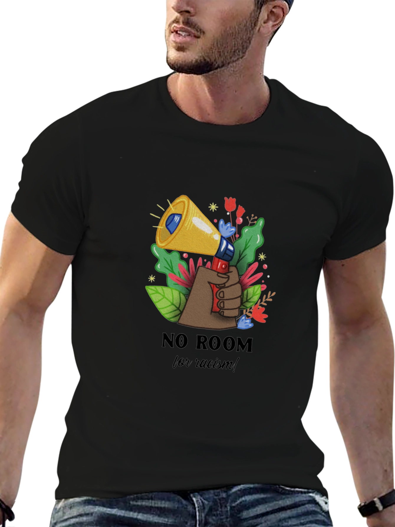 No Room for Racism Black T-Shirt