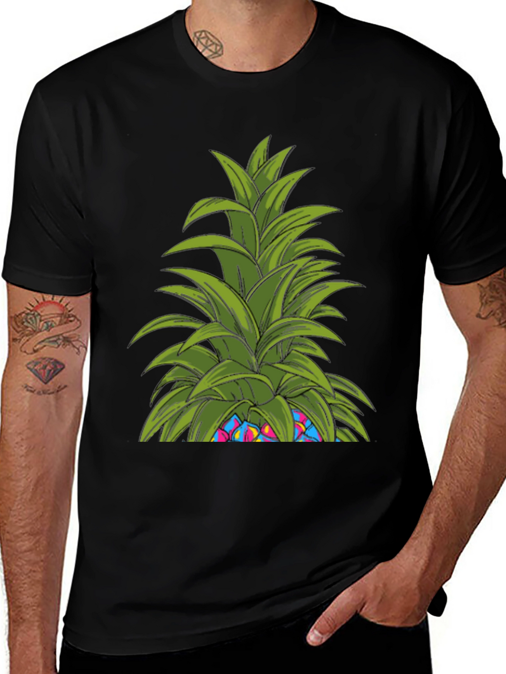 Funky Pineapple Graphic T-Shirt