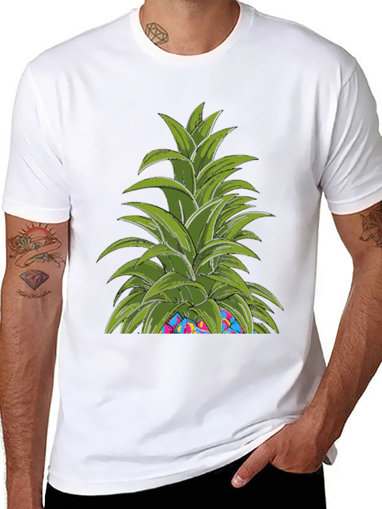 Funky Pineapple Graphic T-Shirt