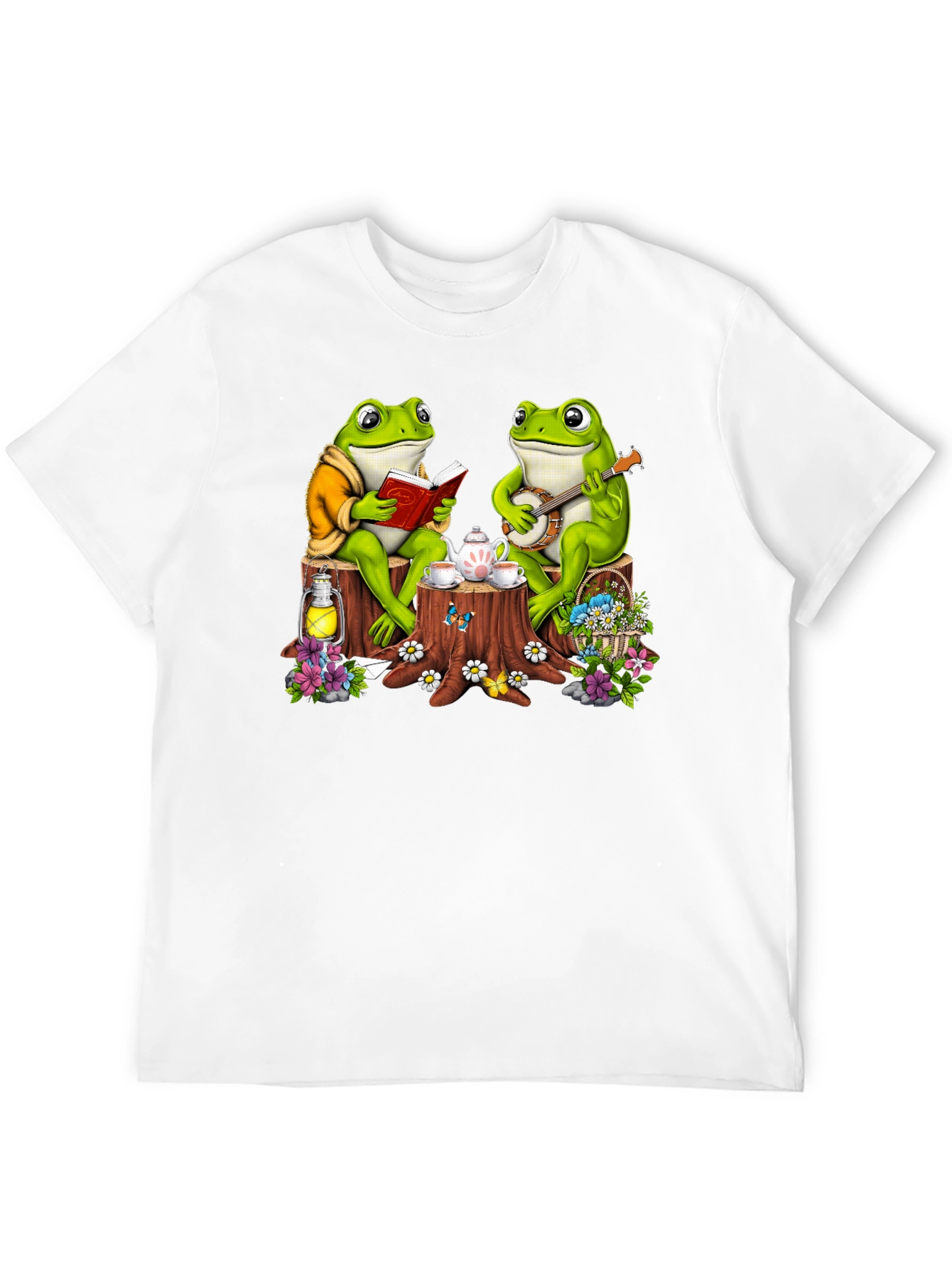 Frog Tea Party T-Shirt - Whimsical Design