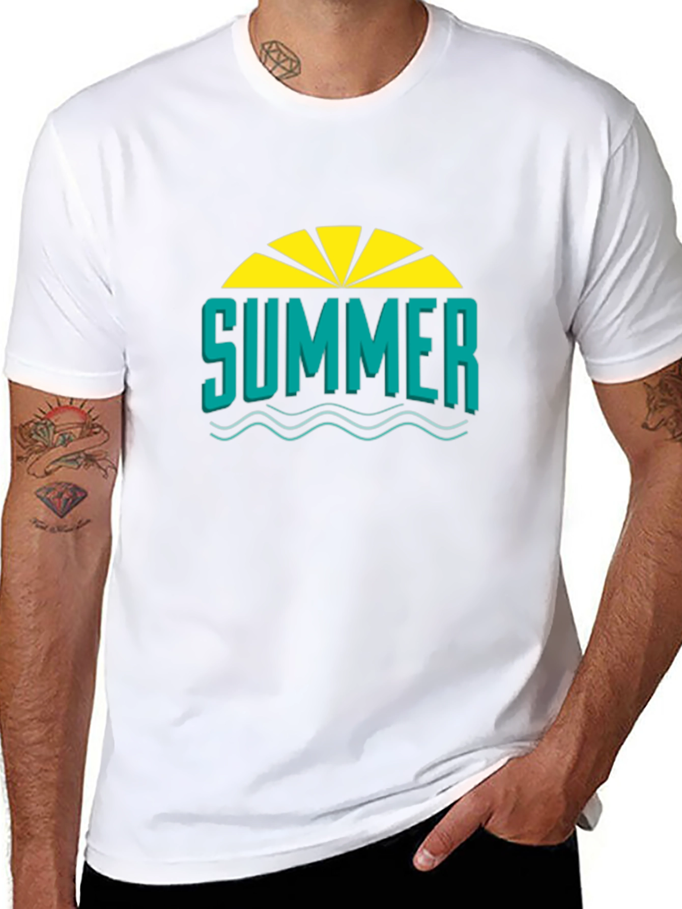 Summer Graphic T-Shirt - Black