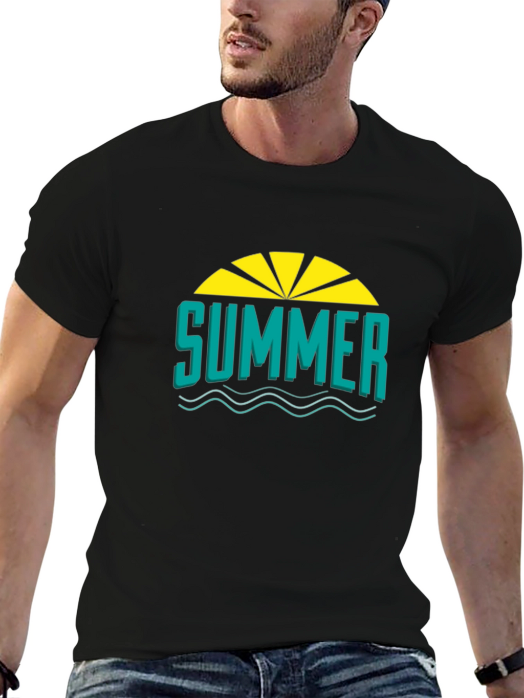 Summer Graphic T-Shirt - Black