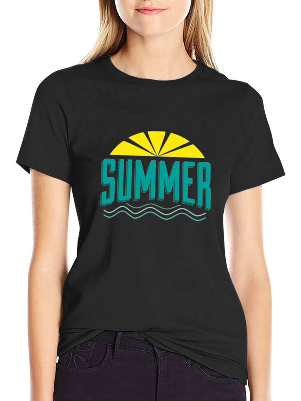 Summer Graphic T-Shirt - Black
