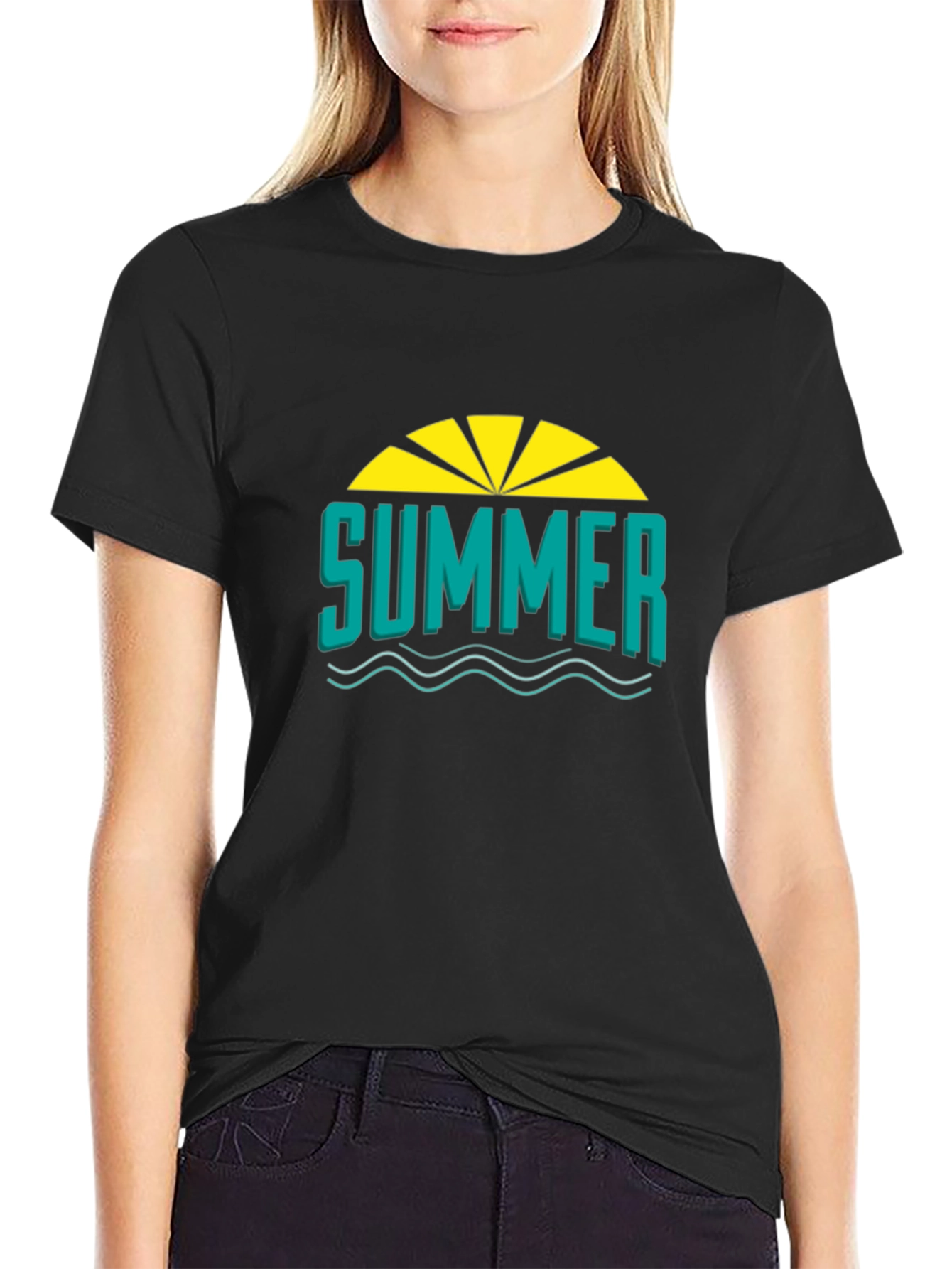 Summer Graphic T-Shirt - Black