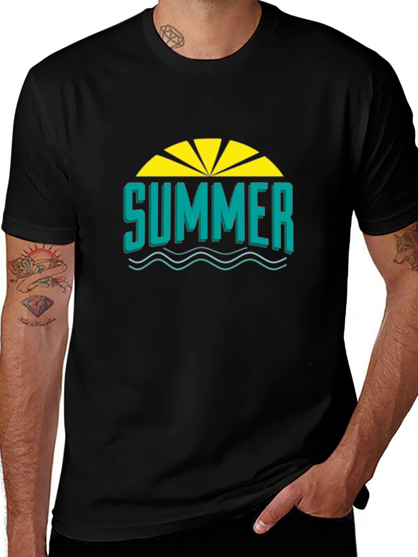 Summer Graphic T-Shirt - Black