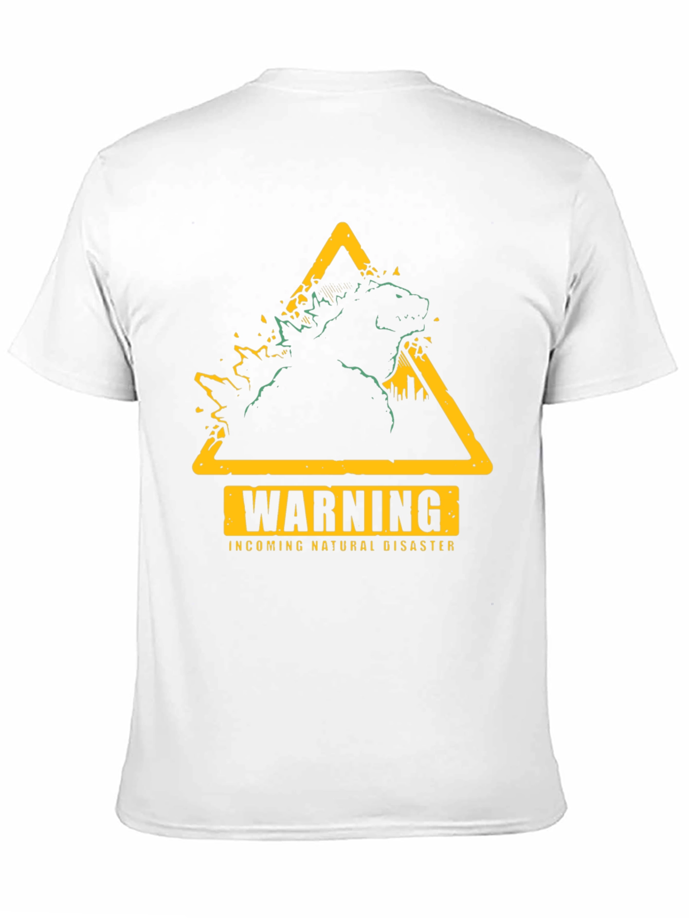 Warning Godzilla Natural Disaster Graphic T-Shirt