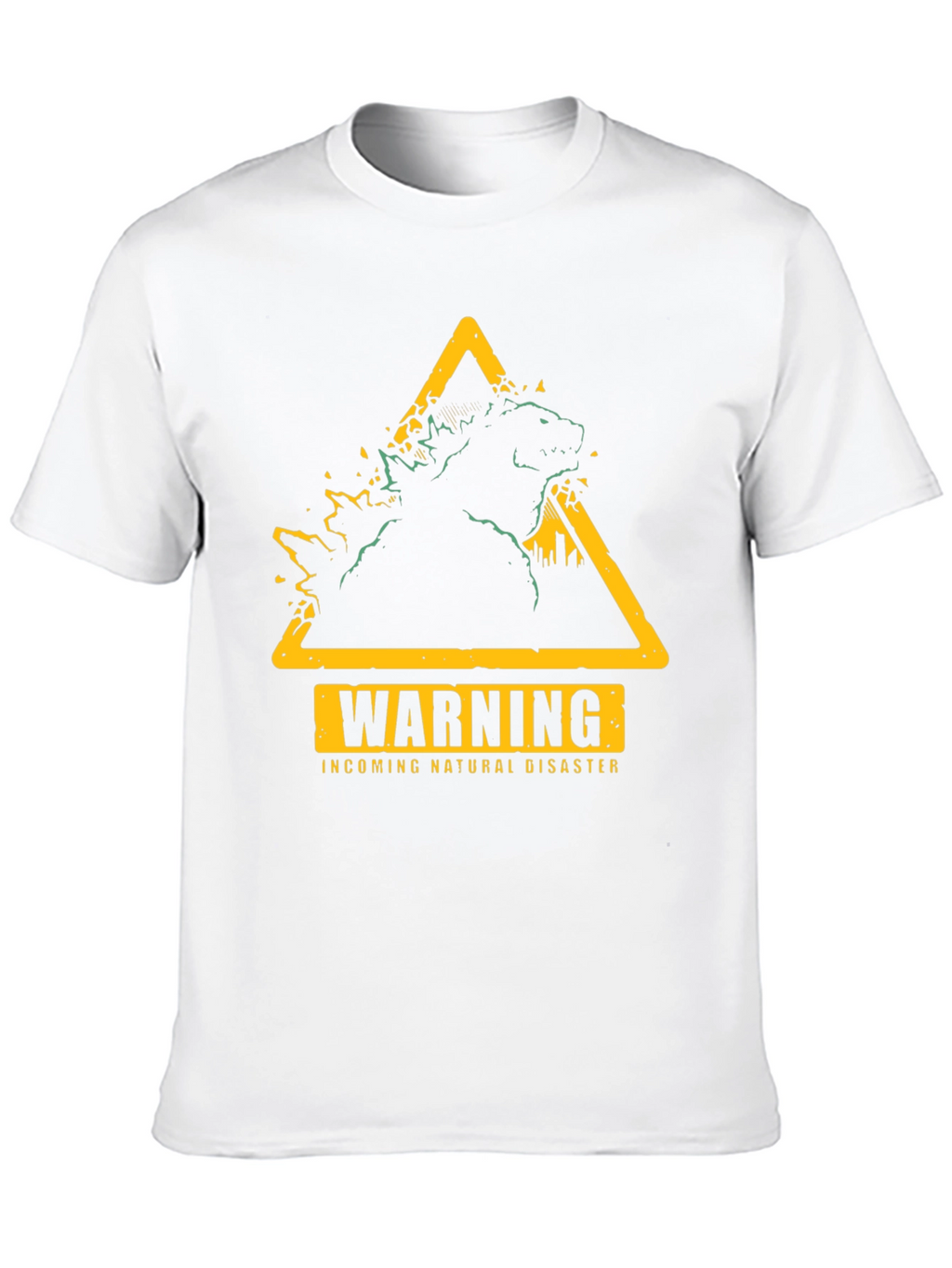 Warning Godzilla Natural Disaster Graphic T-Shirt