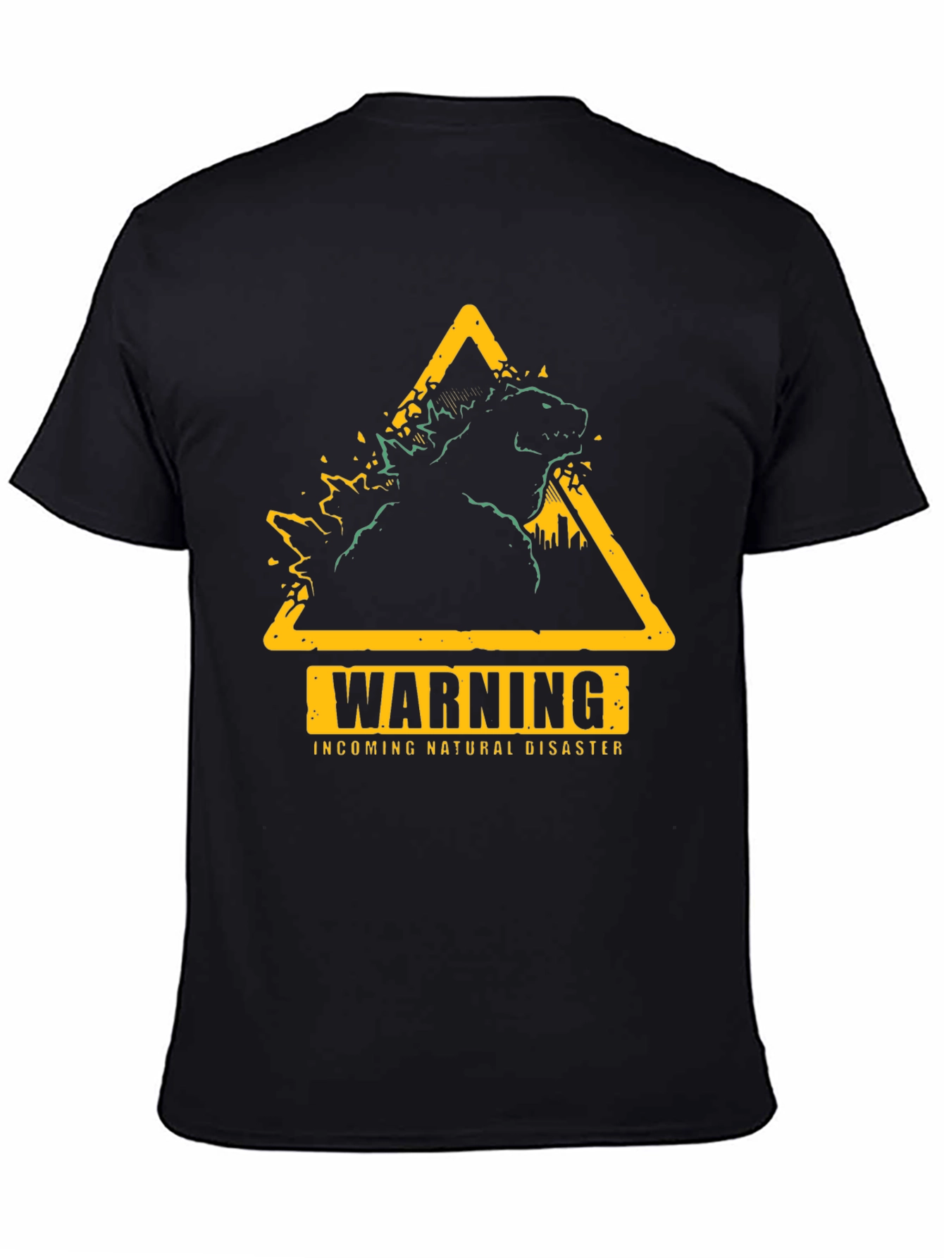 Warning Godzilla Natural Disaster Graphic T-Shirt