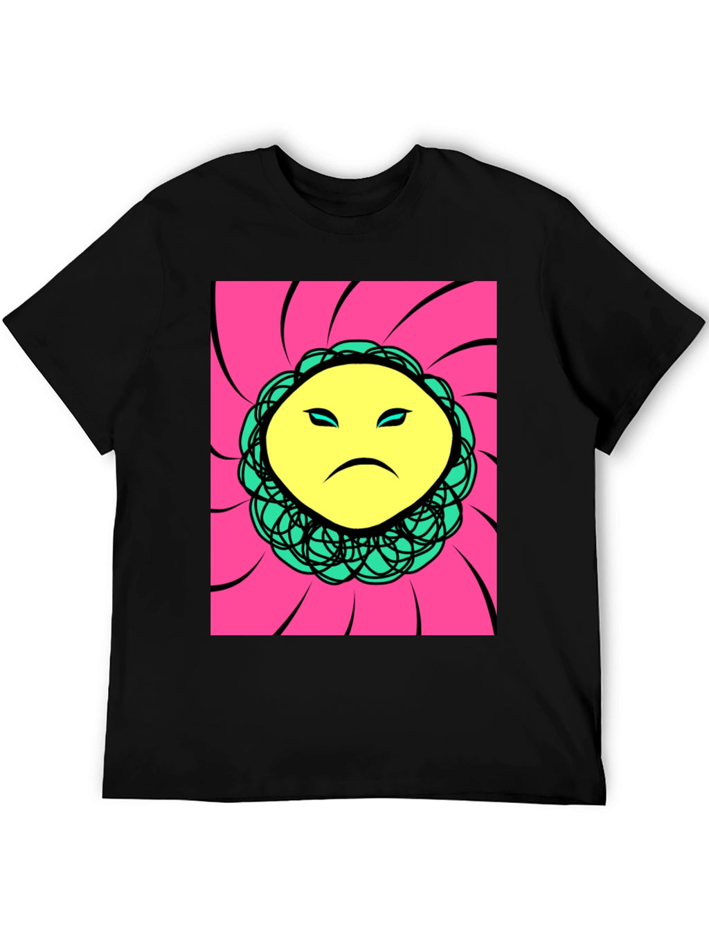Sad Face Graphic Print T-Shirt