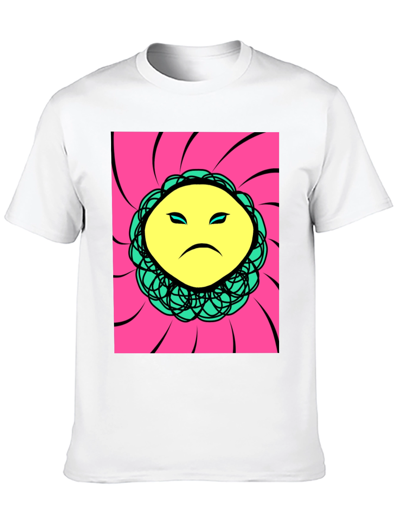 Sad Face Graphic Print T-Shirt