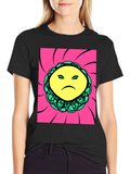 Sad Face Graphic Print T-Shirt