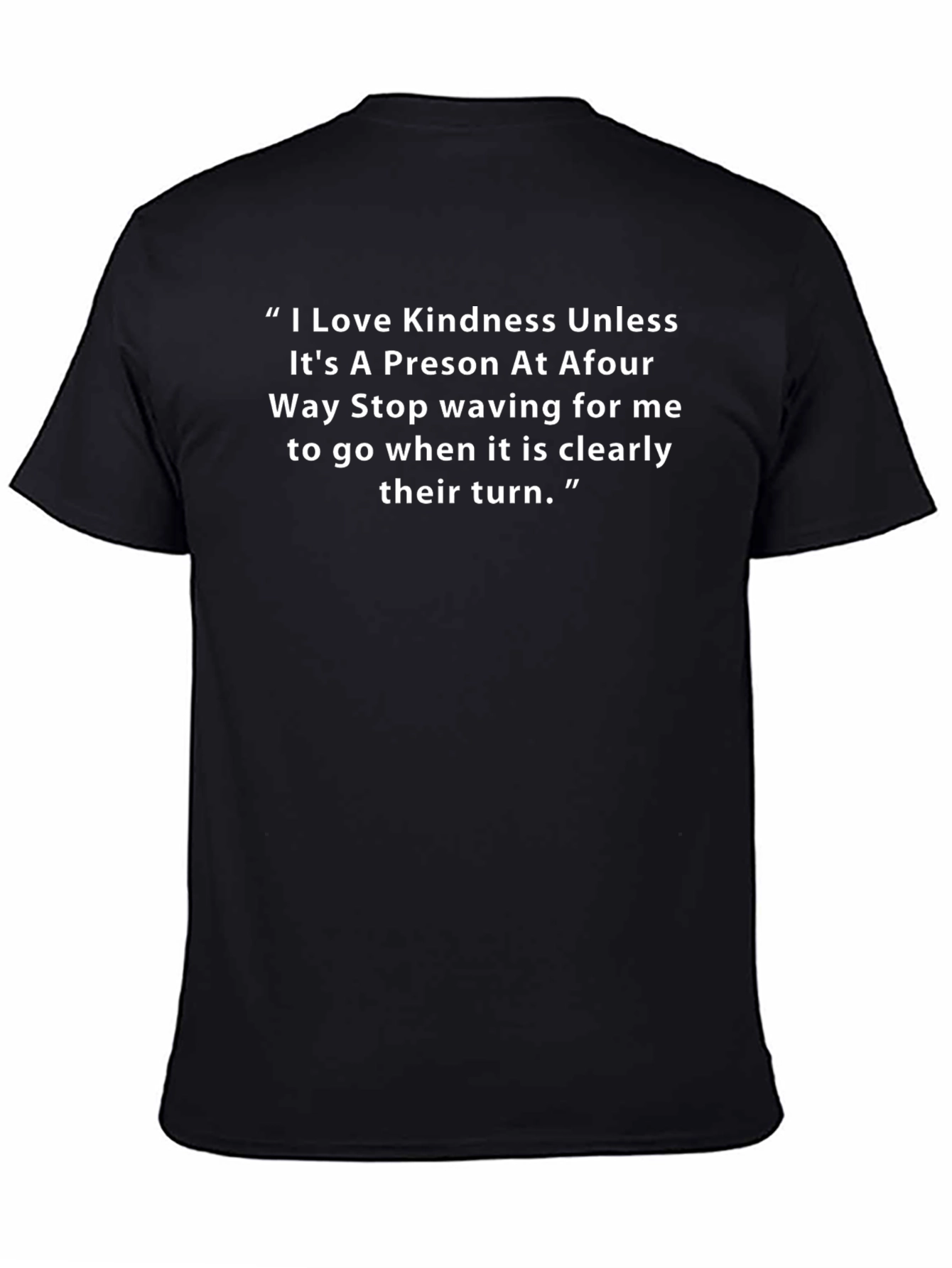 Kindness Quote Black T-Shirt