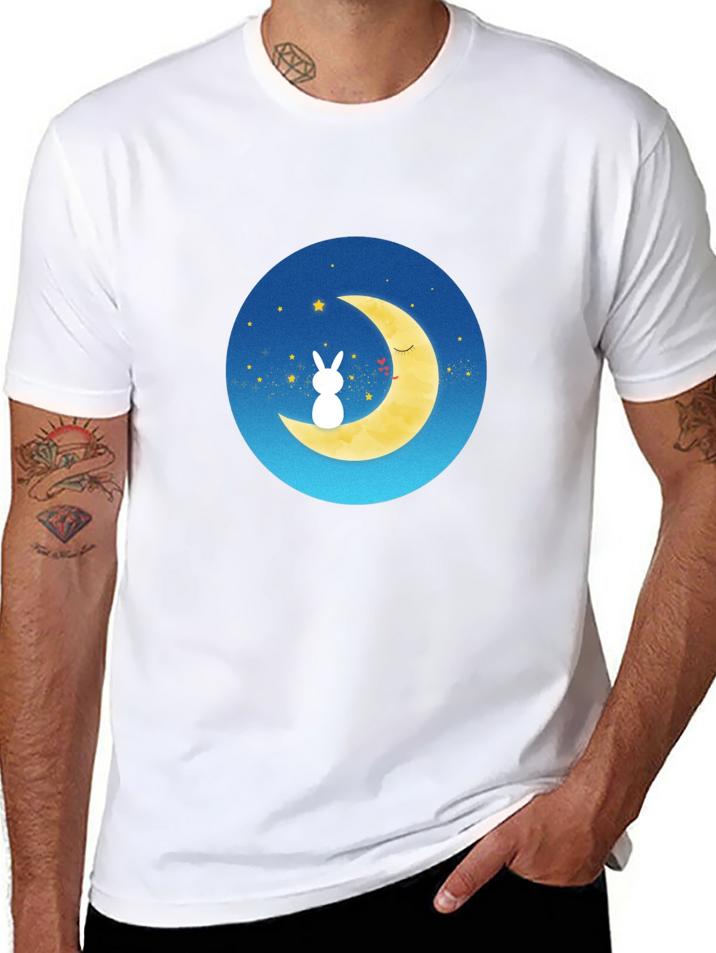 Dreamy Moon Rabbit Graphic Tee