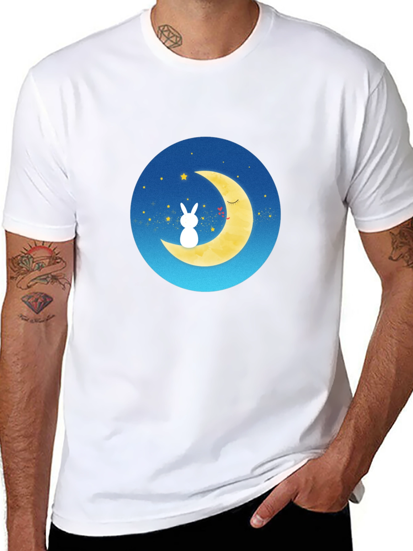 Dreamy Moon Rabbit Graphic Tee