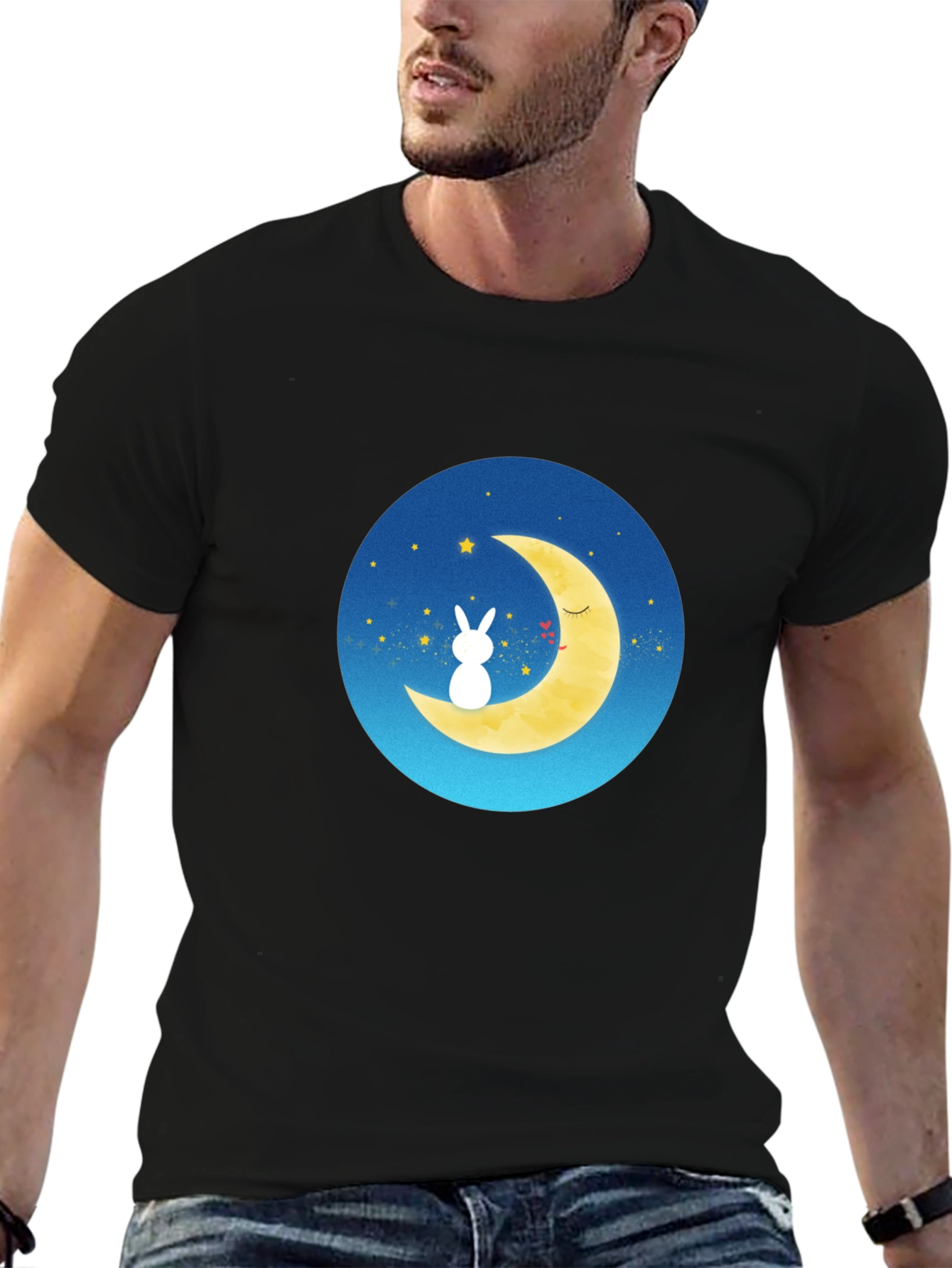 Dreamy Moon Rabbit Graphic Tee