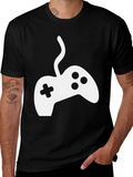 Gamer T-Shirt - White Controller Graphic Tee