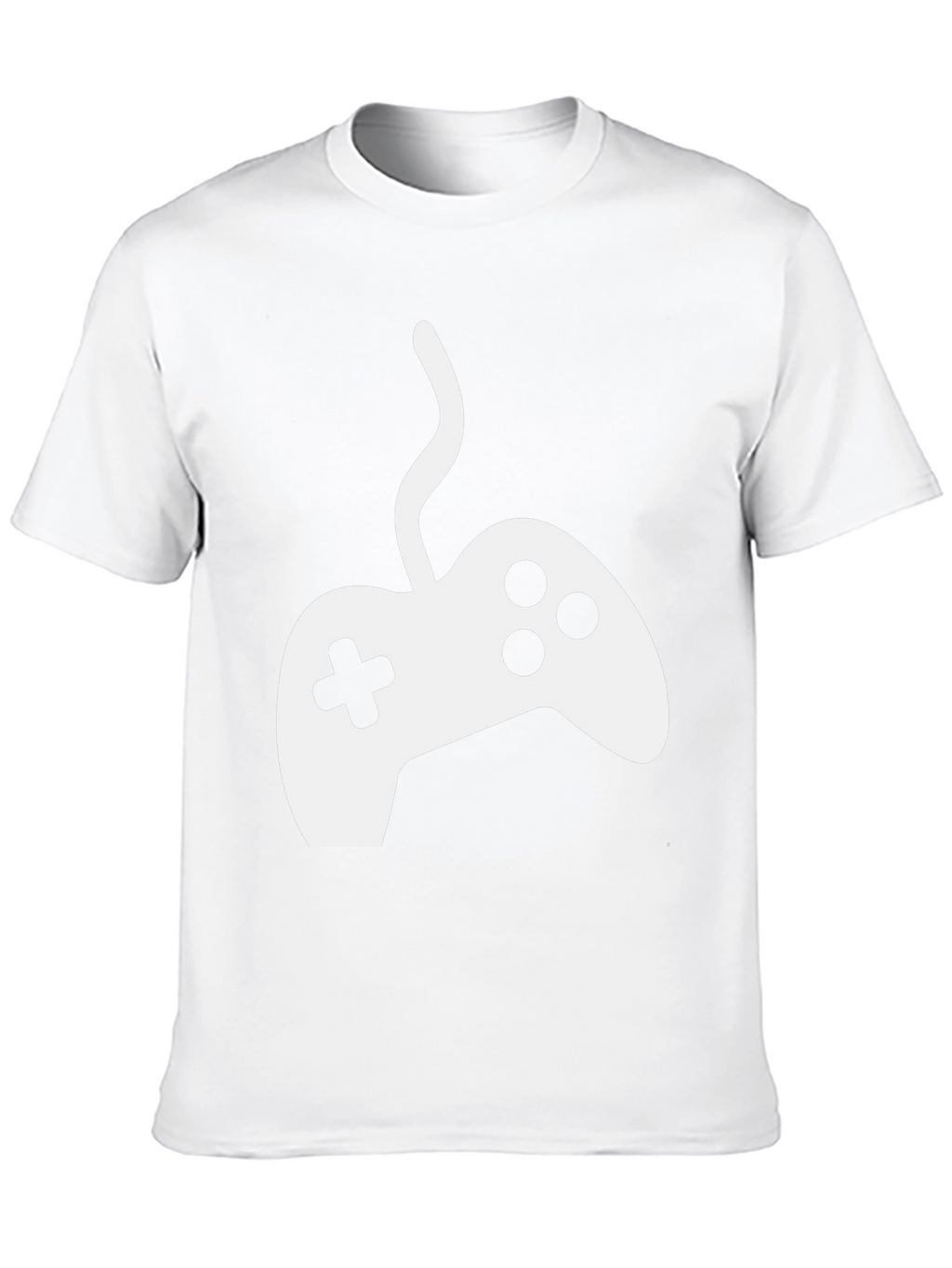 Gamer T-Shirt - White Controller Graphic Tee