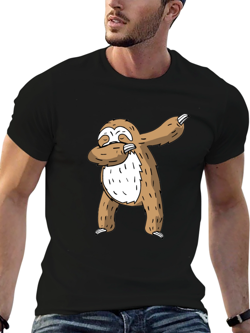 Dabbing Sloth Graphic Tee - Cool Casual T-Shirt
