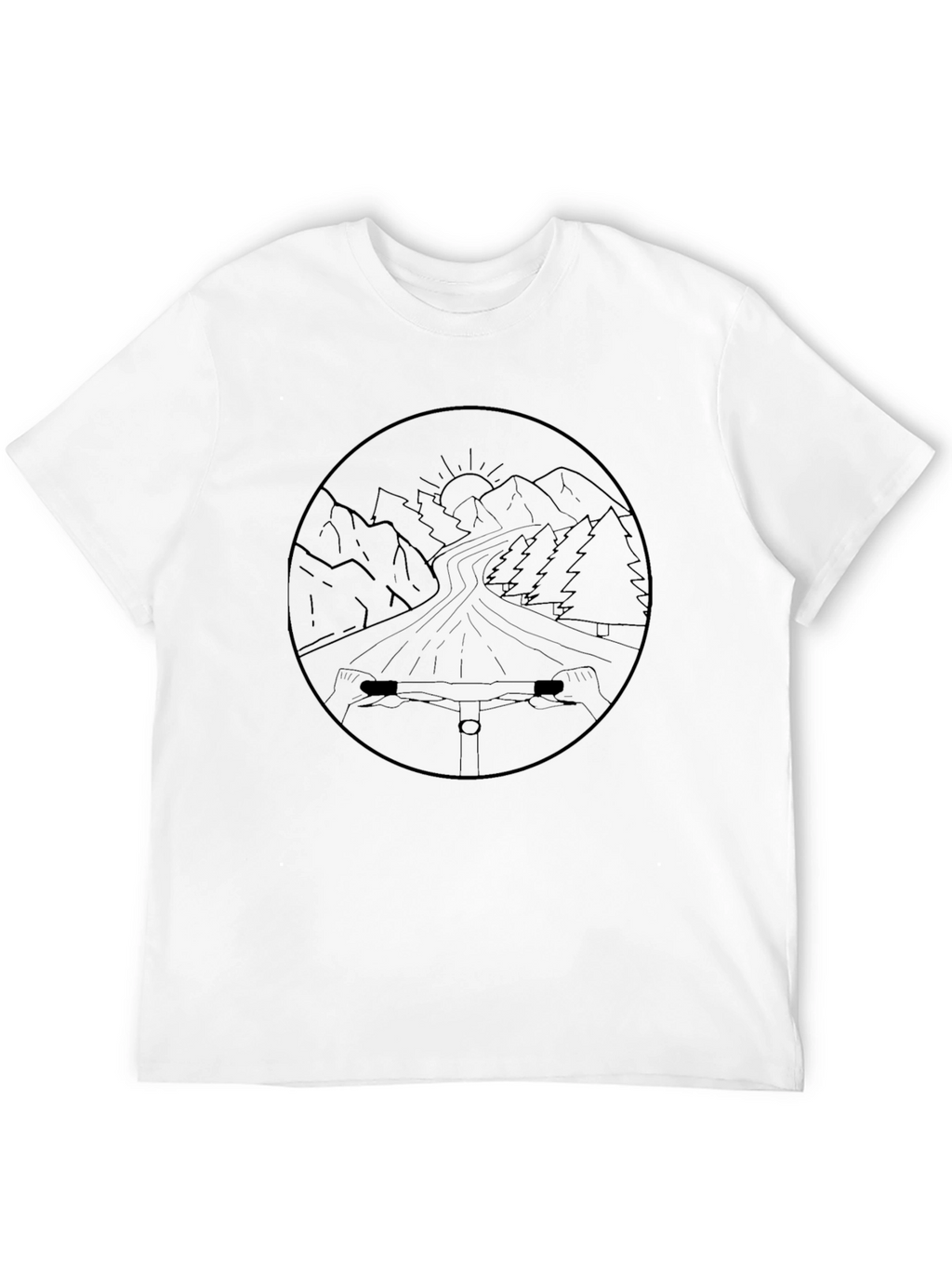 Natures Path Graphic Tee - Black Cotton Blend Shirt