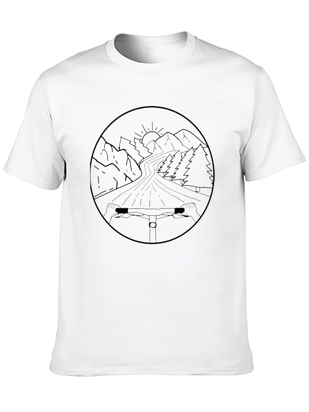 Natures Path Graphic Tee - Black Cotton Blend Shirt