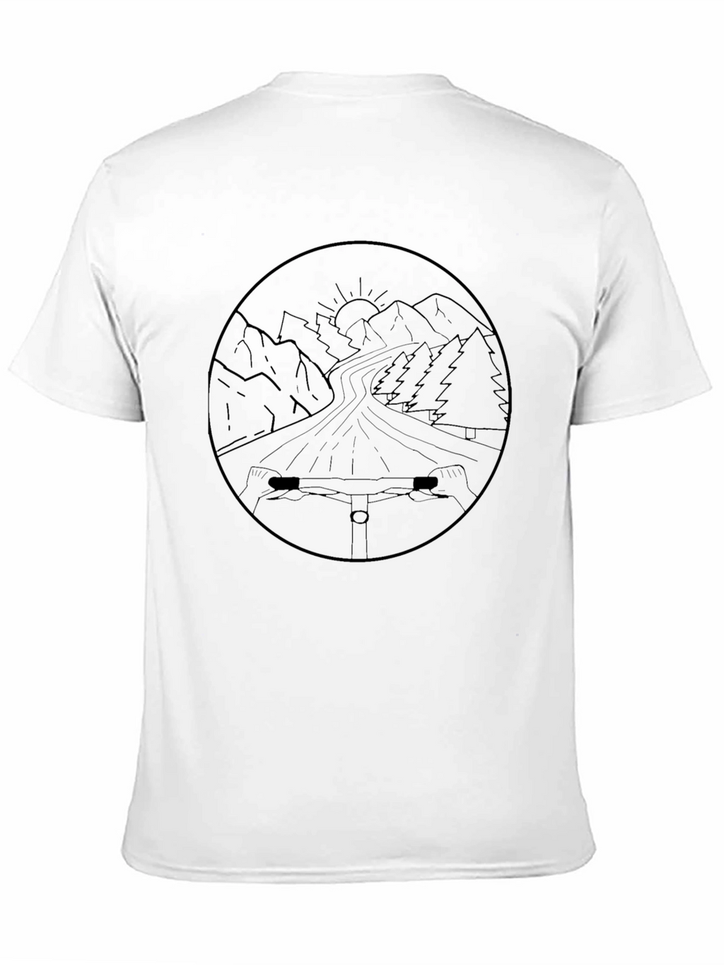 Natures Path Graphic Tee - Black Cotton Blend Shirt