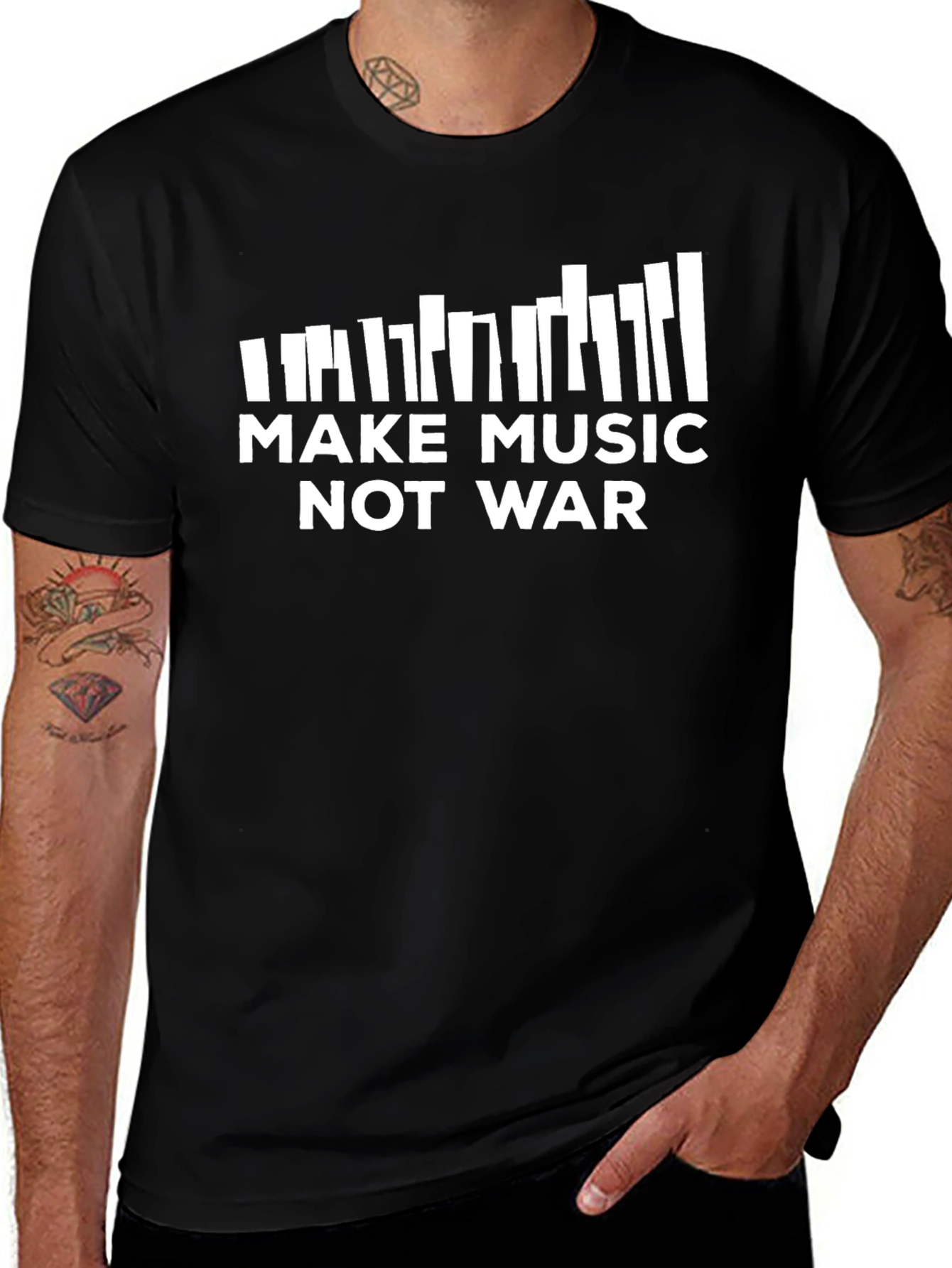 Make Music Not War Graphic Tee
