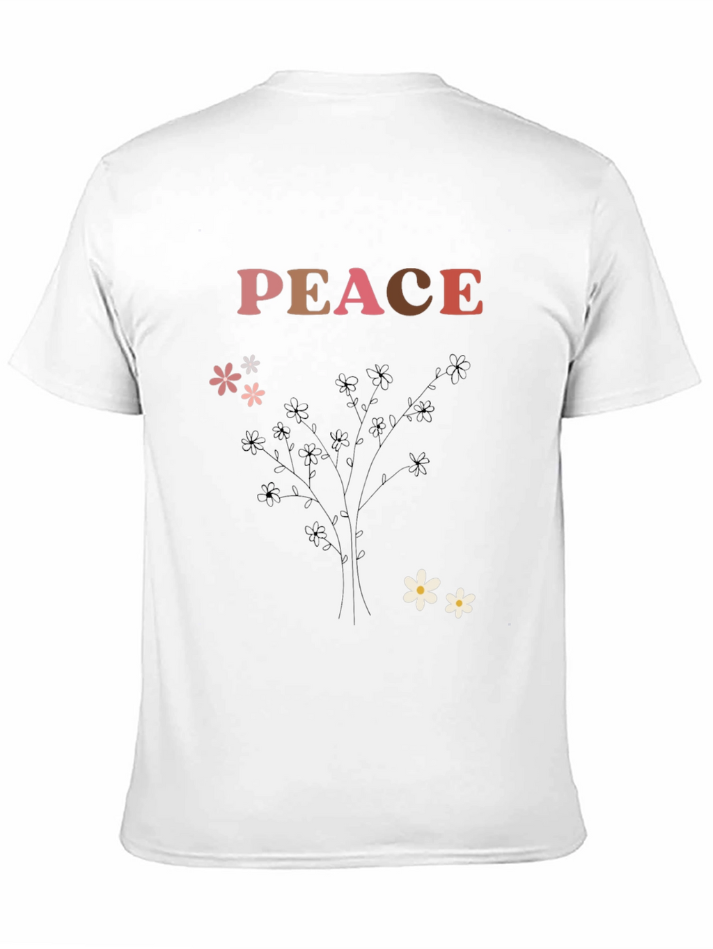 Peace Flower Print Graphic Tee