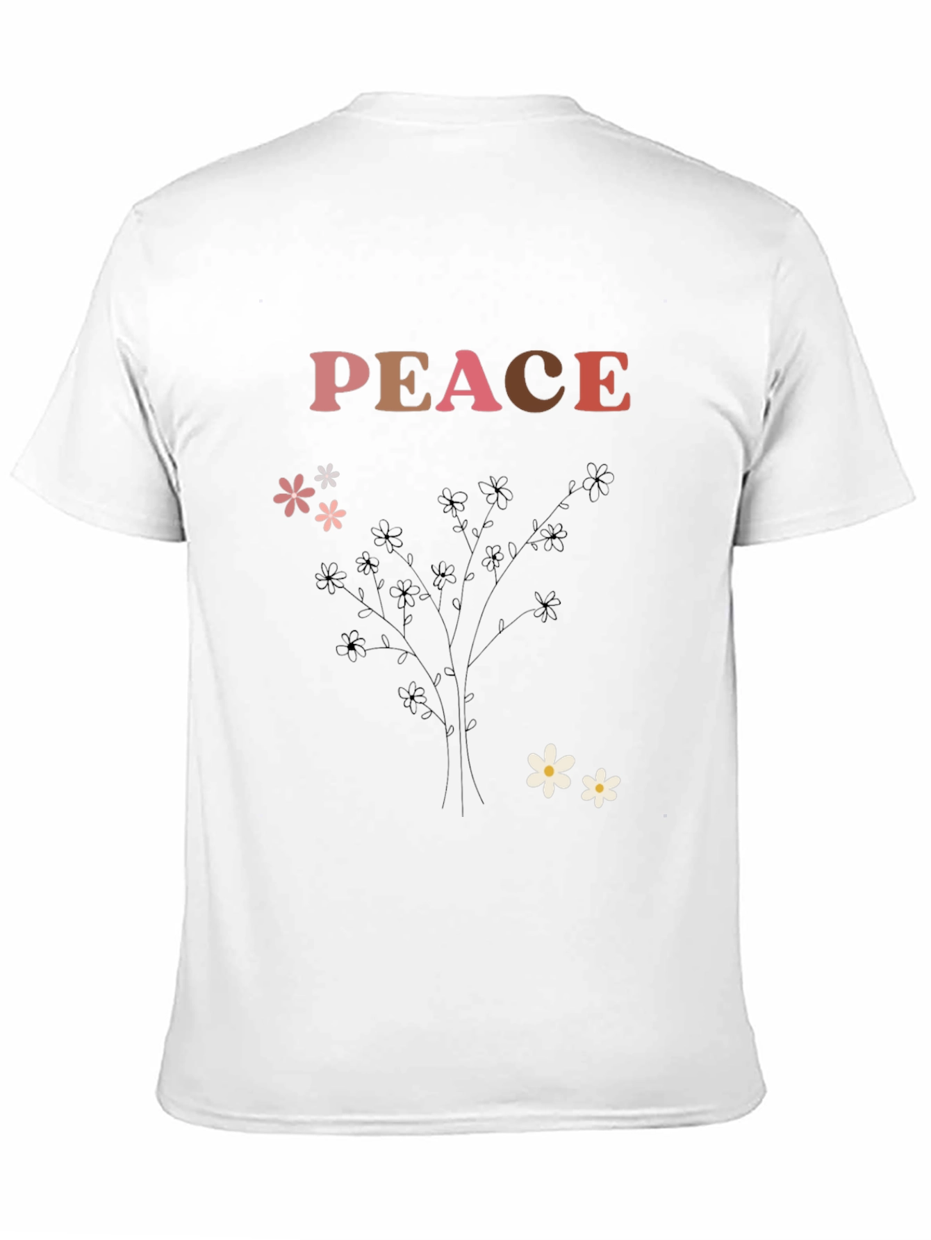 Peace Flower Print Graphic Tee