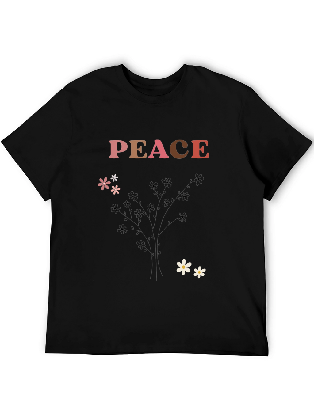 Peace Flower Print Graphic Tee