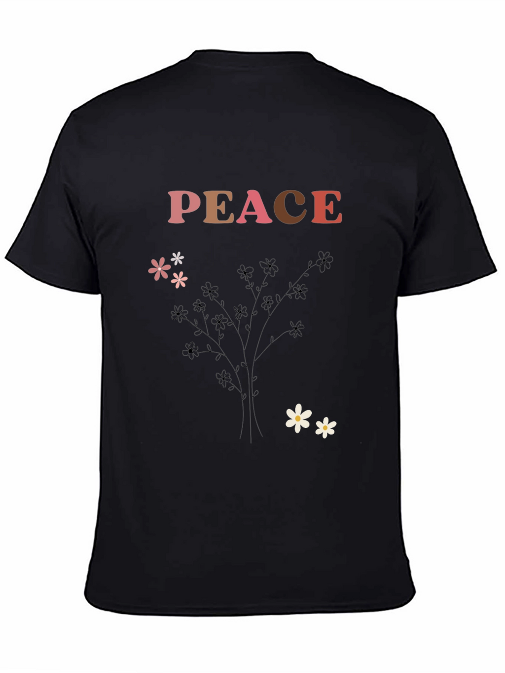 Peace Flower Print Graphic Tee