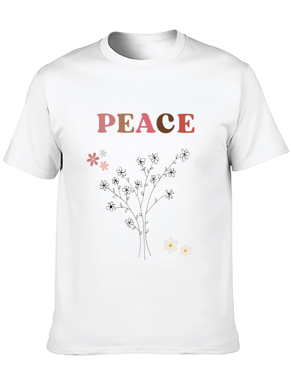 Peace Flower Print Graphic Tee