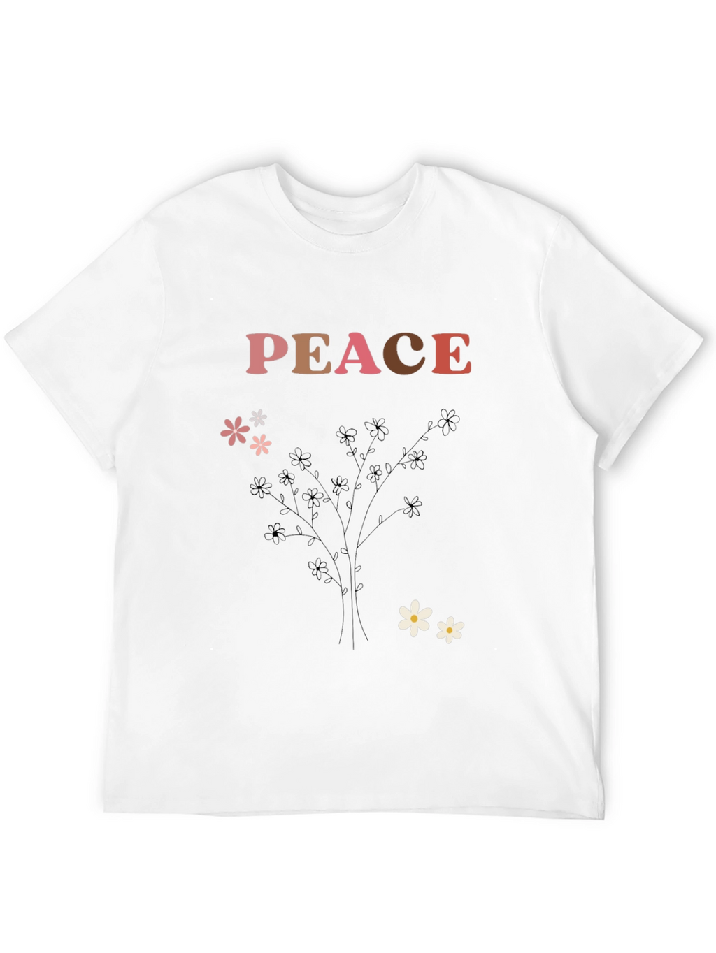 Peace Flower Print Graphic Tee