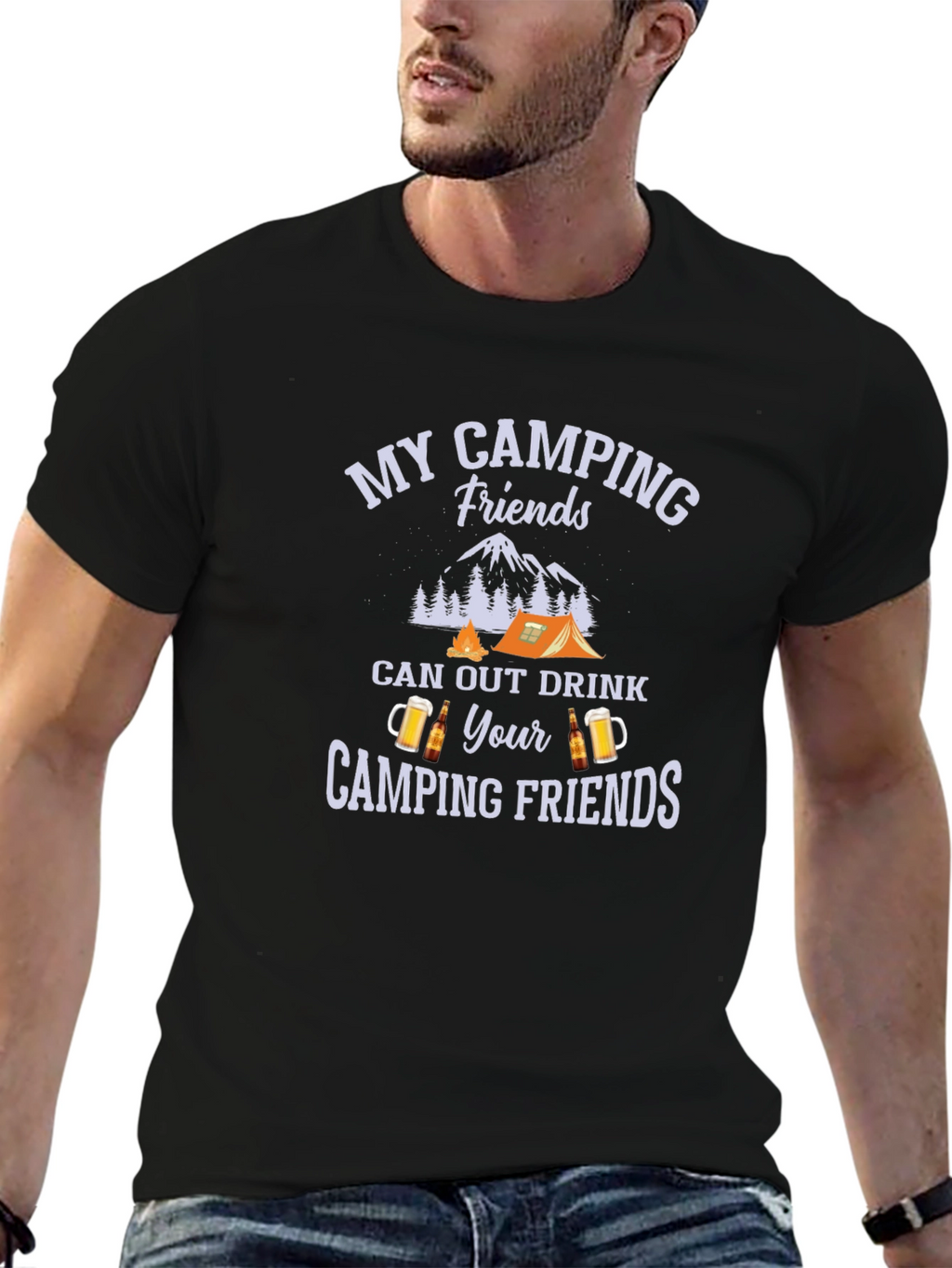 Camping Friends T-Shirt - Drinking Buddies