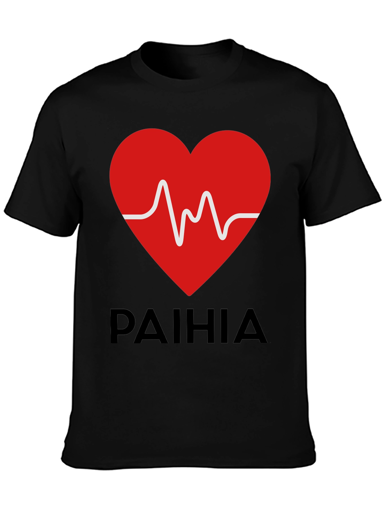 Paihia Heartbeat Graphic Tee - Black