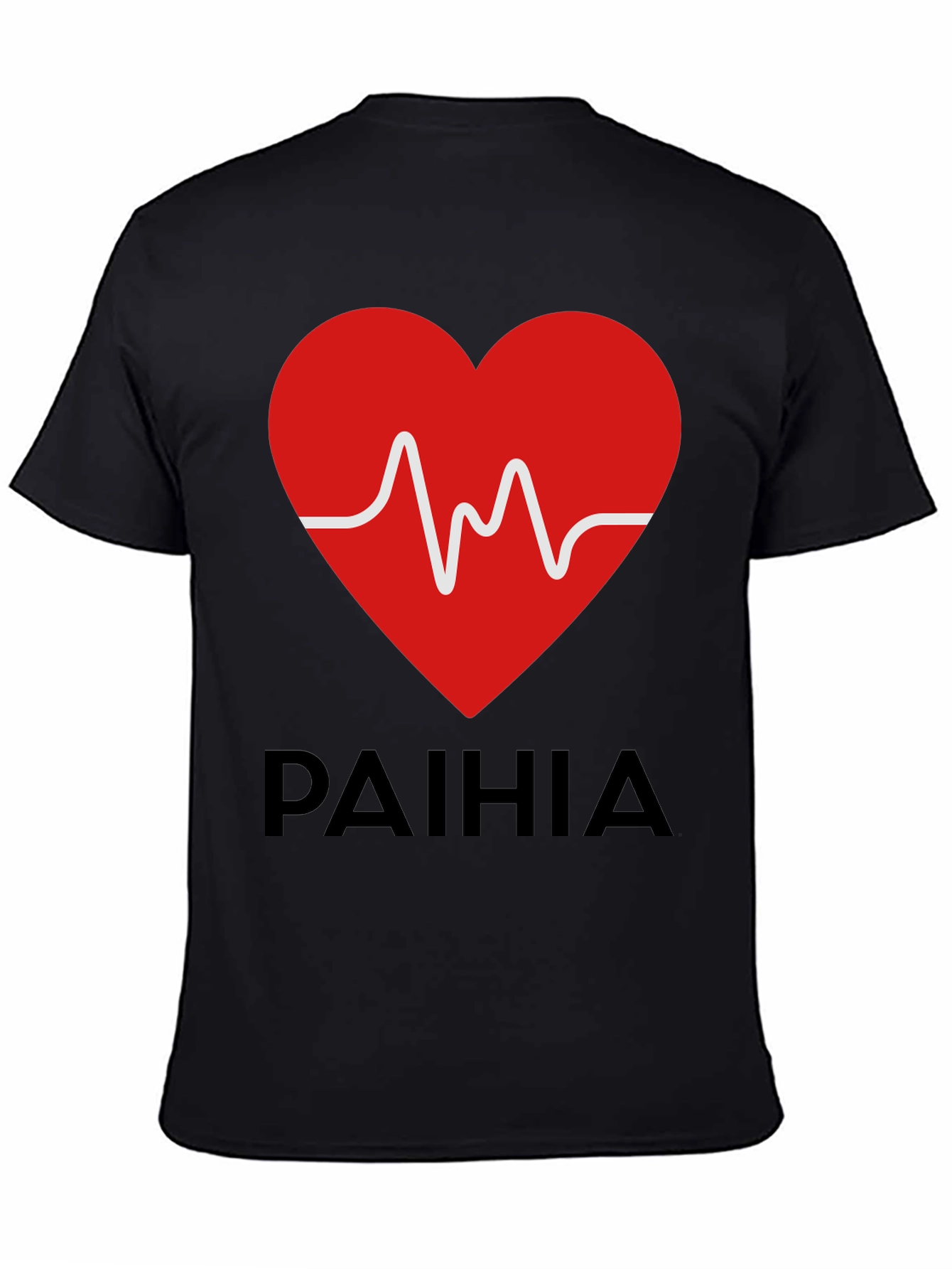 Paihia Heartbeat Graphic Tee - Black
