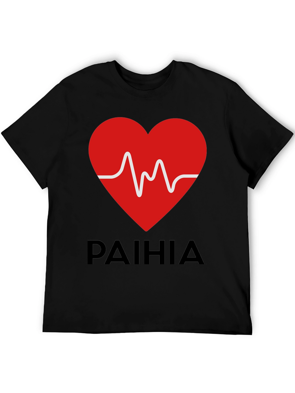 Paihia Heartbeat Graphic Tee - Black