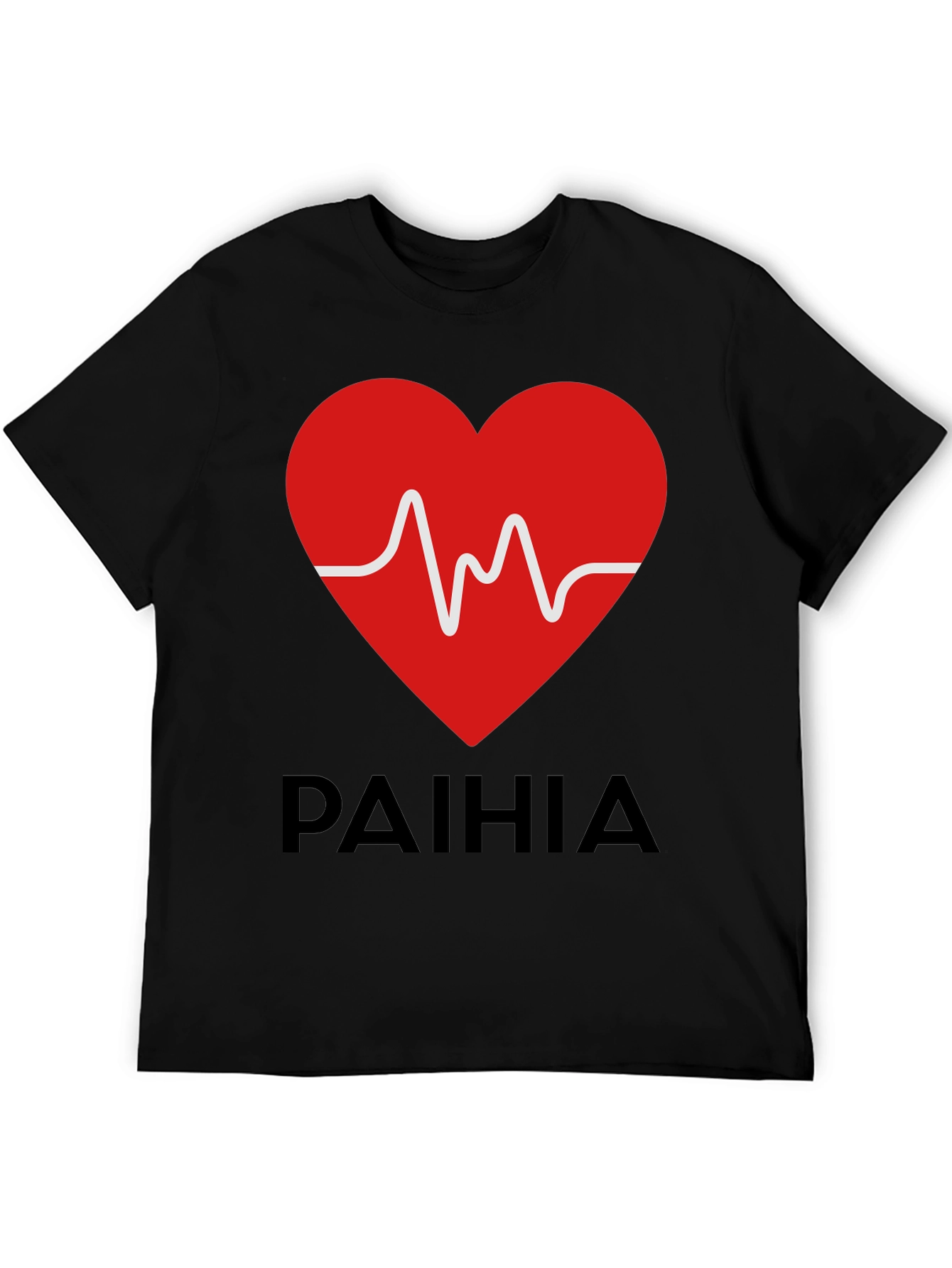 Paihia Heartbeat Graphic Tee - Black