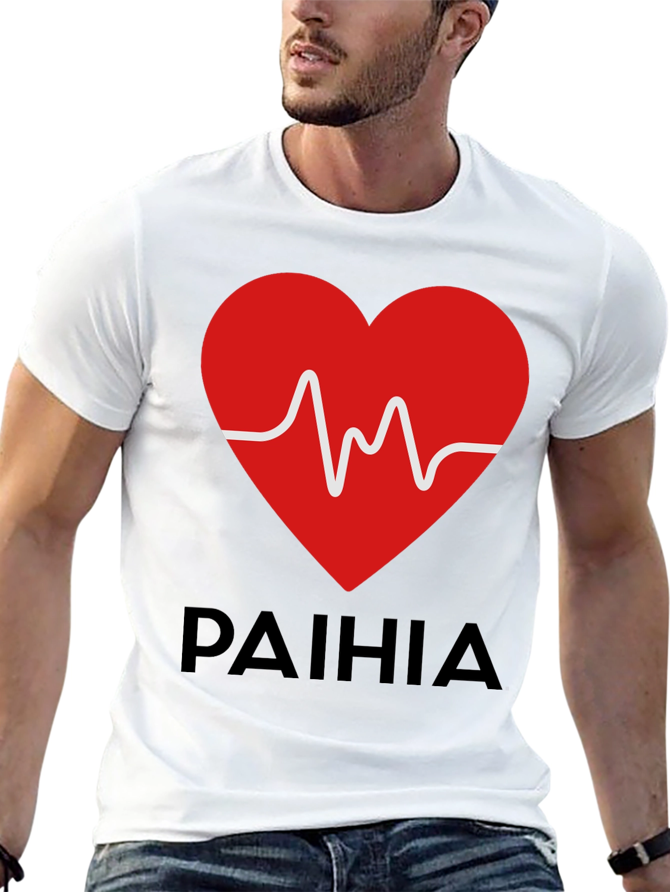 Paihia Heartbeat Graphic Tee - Black