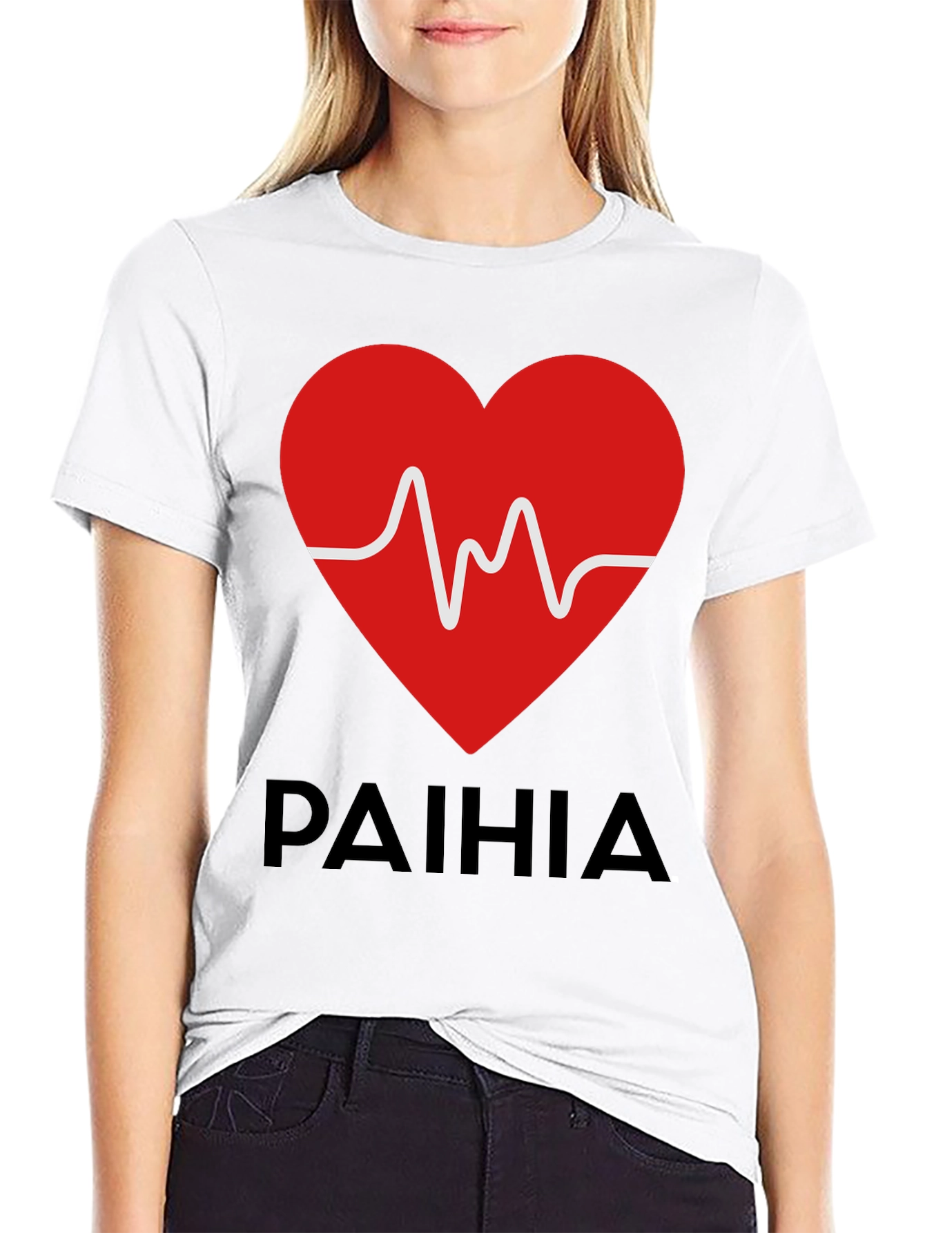 Paihia Heartbeat Graphic Tee - Black