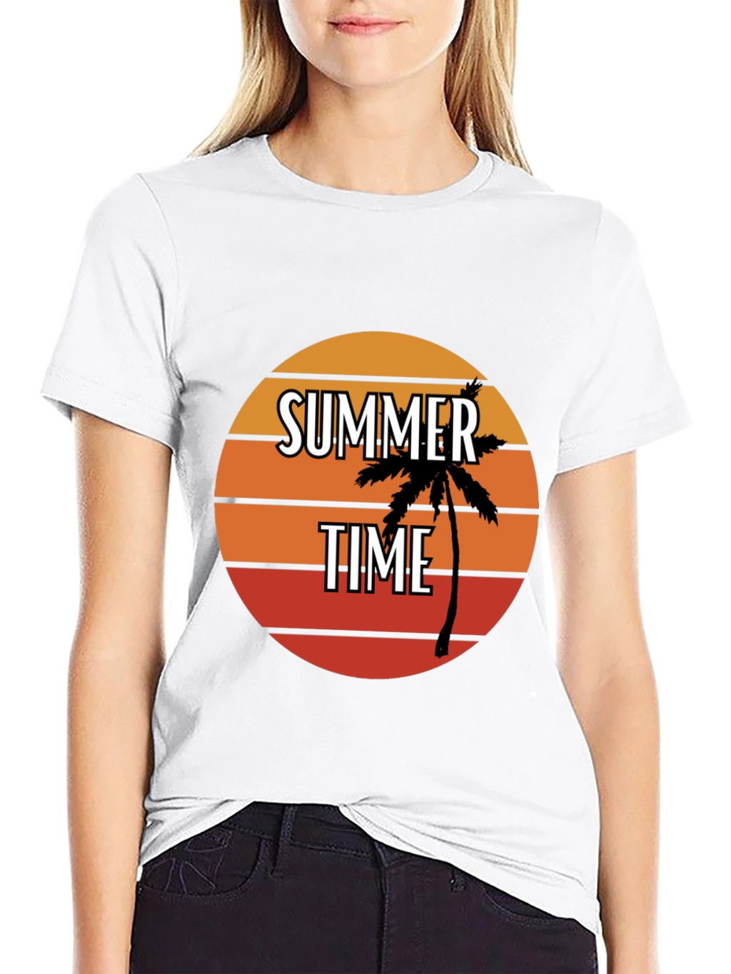 Summer Time Palm Tree Graphic Tee