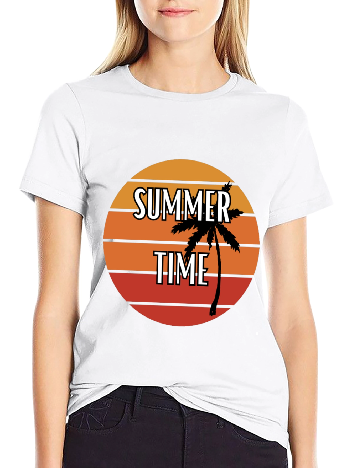 Summer Time Palm Tree Graphic Tee