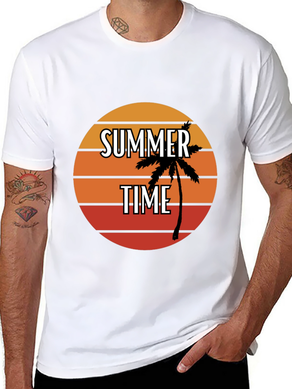 Summer Time Palm Tree Graphic Tee