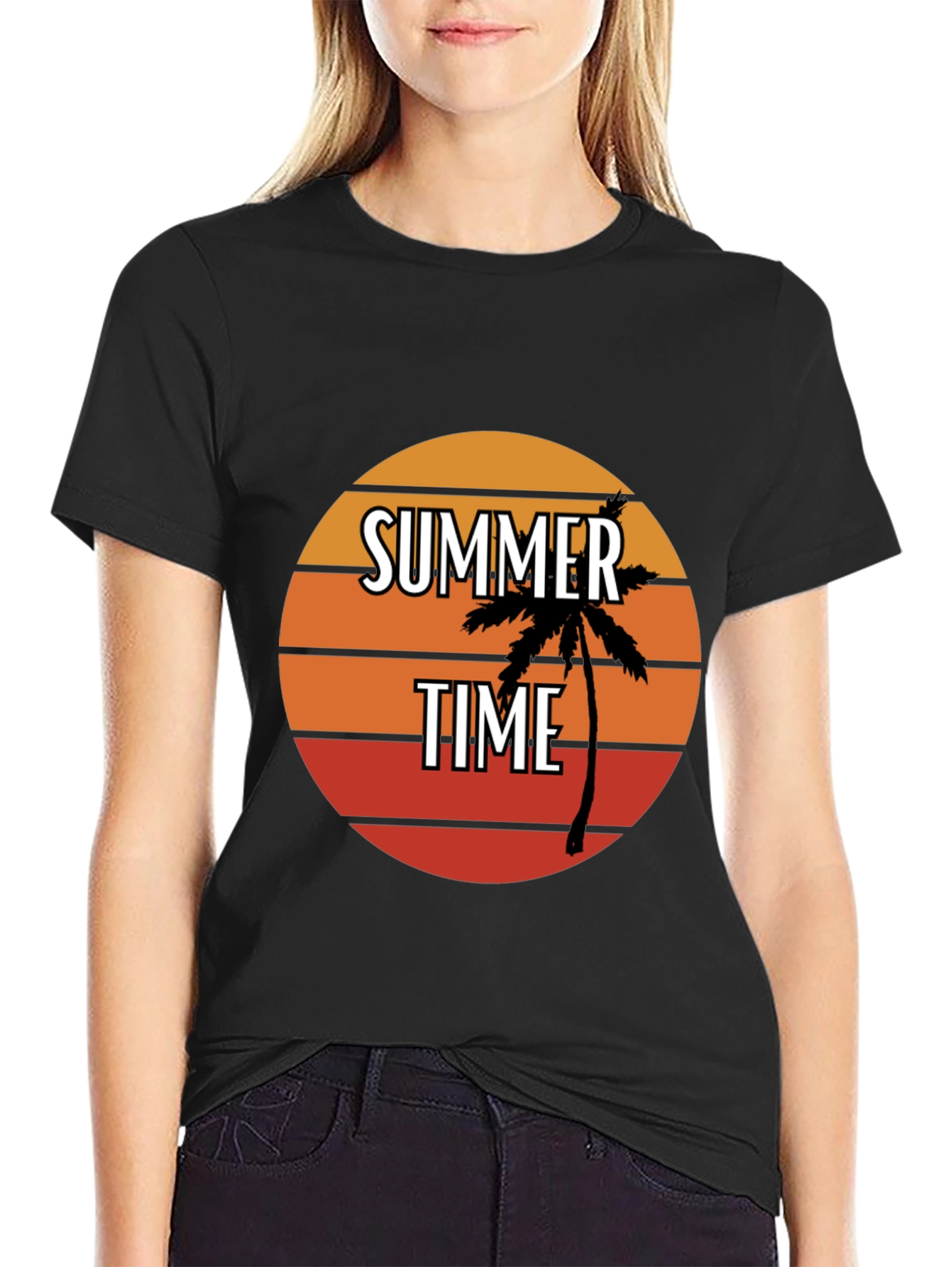 Summer Time Palm Tree Graphic Tee