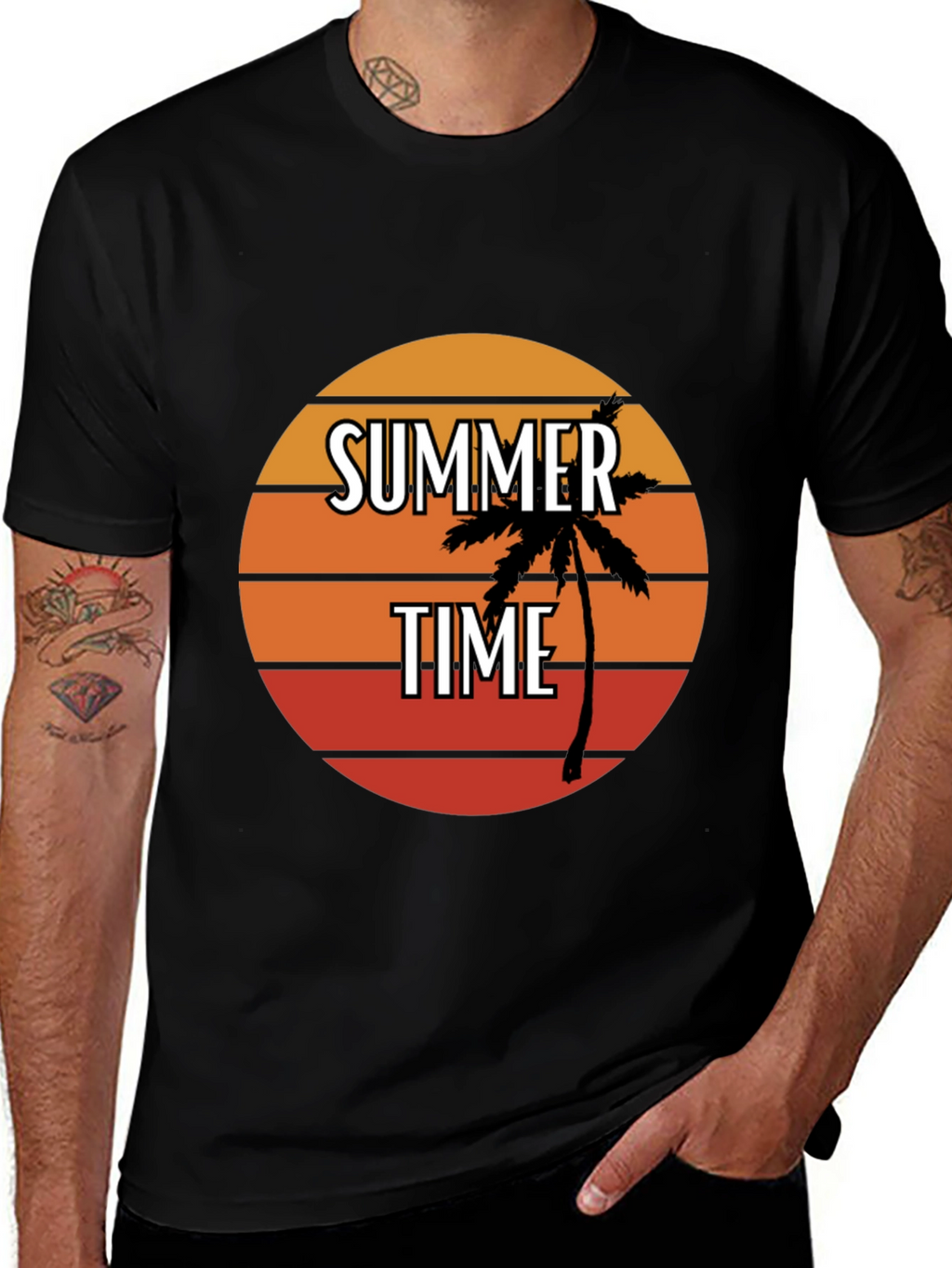 Summer Time Palm Tree Graphic Tee
