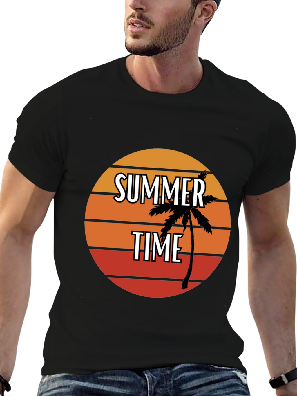 Summer Time Palm Tree Graphic Tee