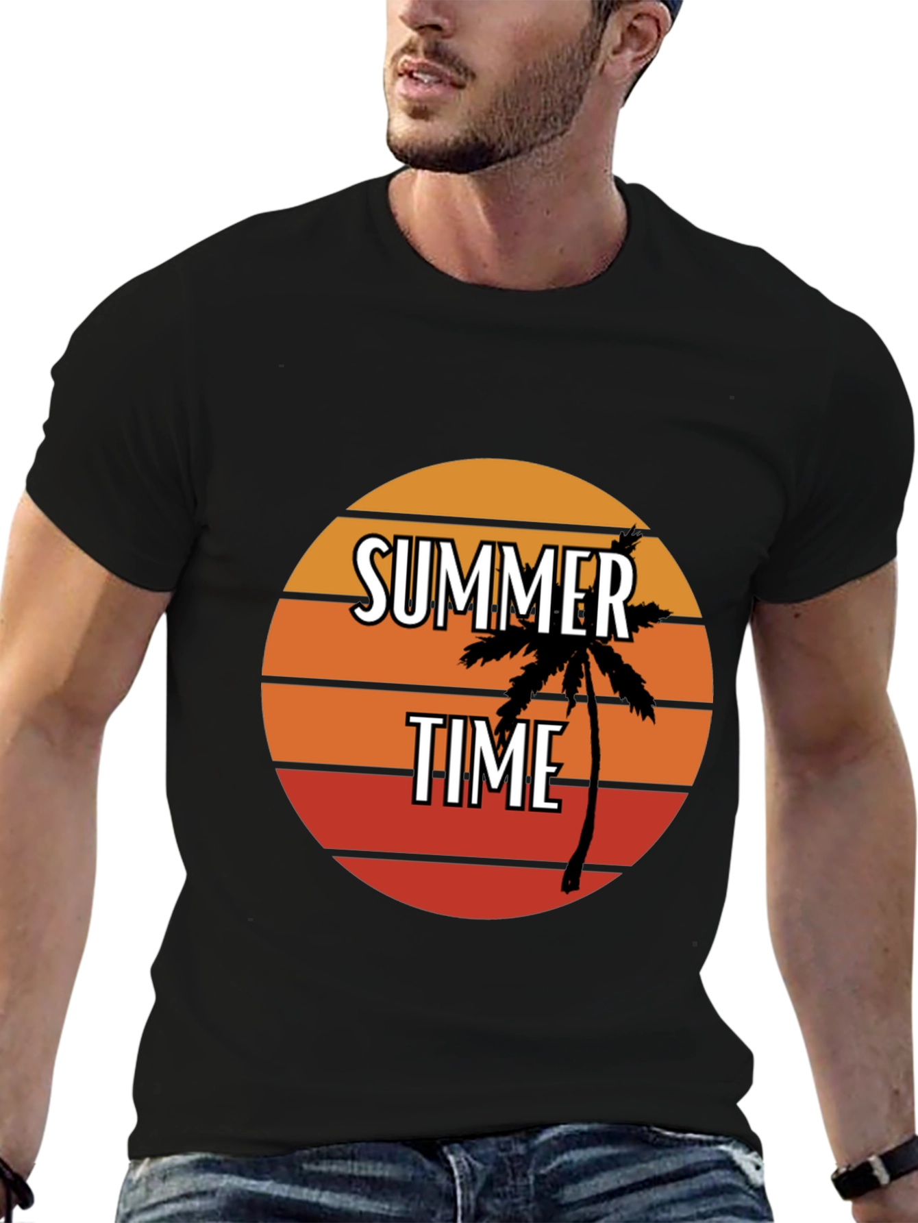 Summer Time Palm Tree Graphic Tee