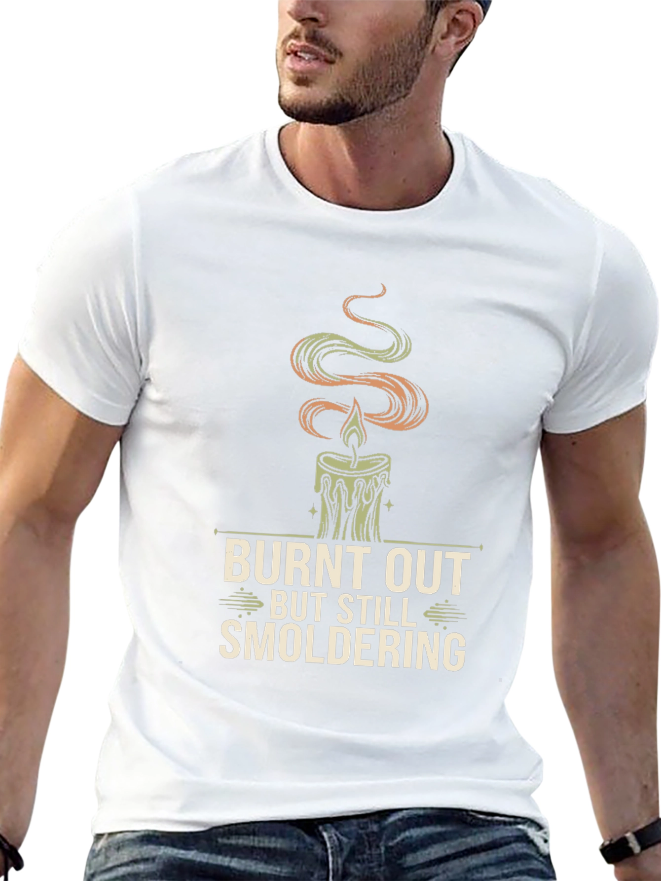 Burnt Out Candle Graphic Tee - Smoldering Style